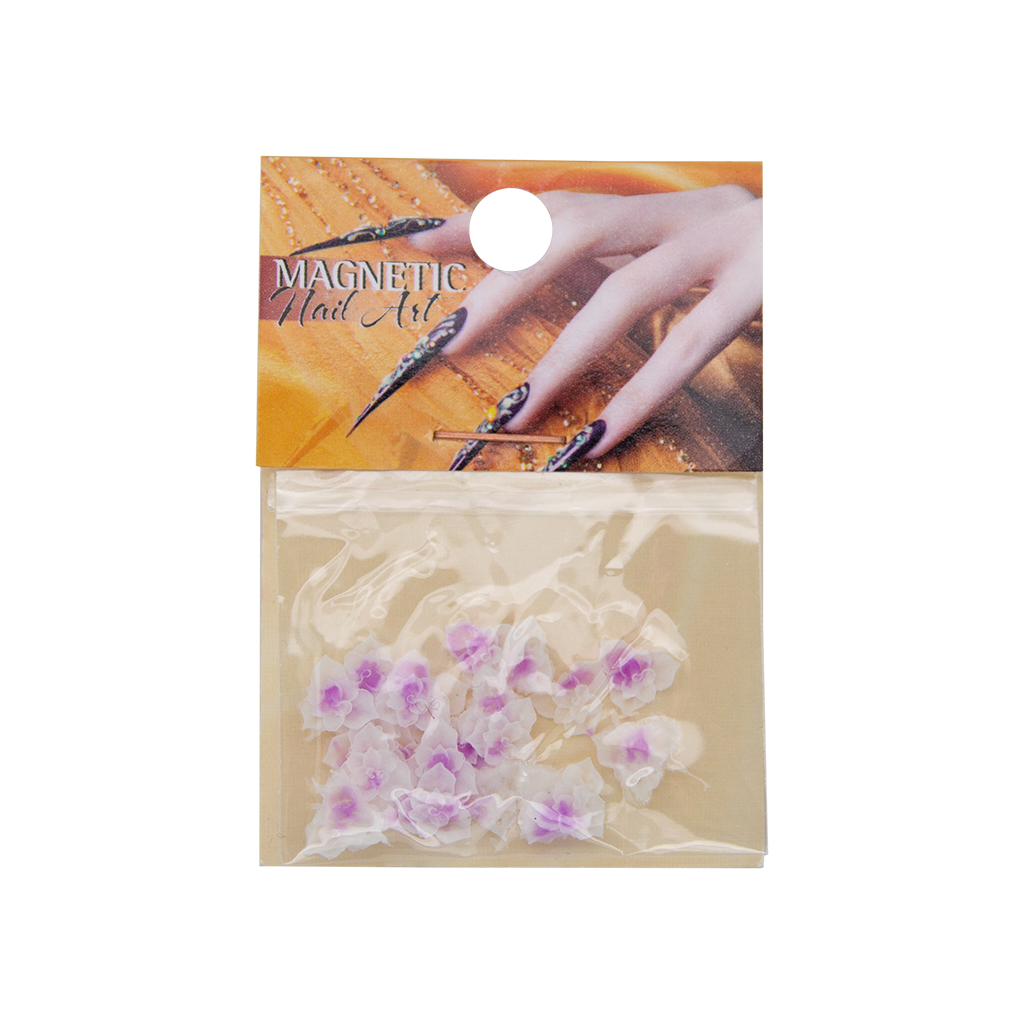Magnetic Fimo Flower 2 Light Purple 25 pcs - My Beauty Boutique