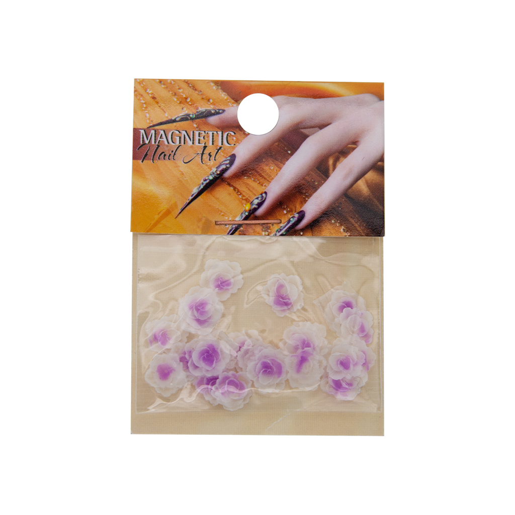 Magnetic Fimo Flower 3 Light Purple 25 pcs - My Beauty Boutique