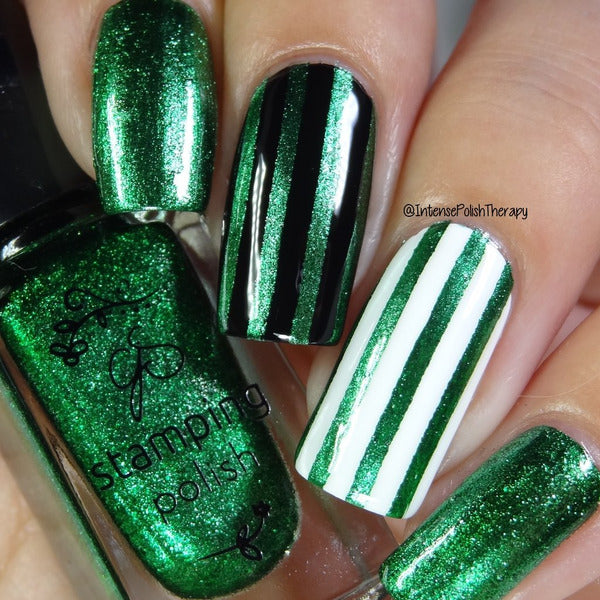 Clear Jelly Stamper Polish - CJS061 Glitzy Evergreen - My Beauty Boutique