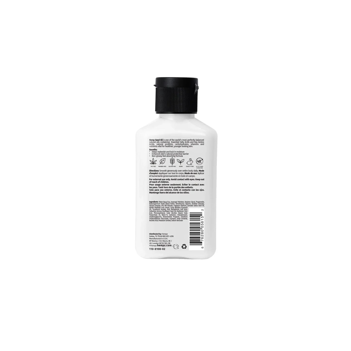 Hempz - Whipped Vanilla & Coconut Cream Herbal Body Moisturizer
