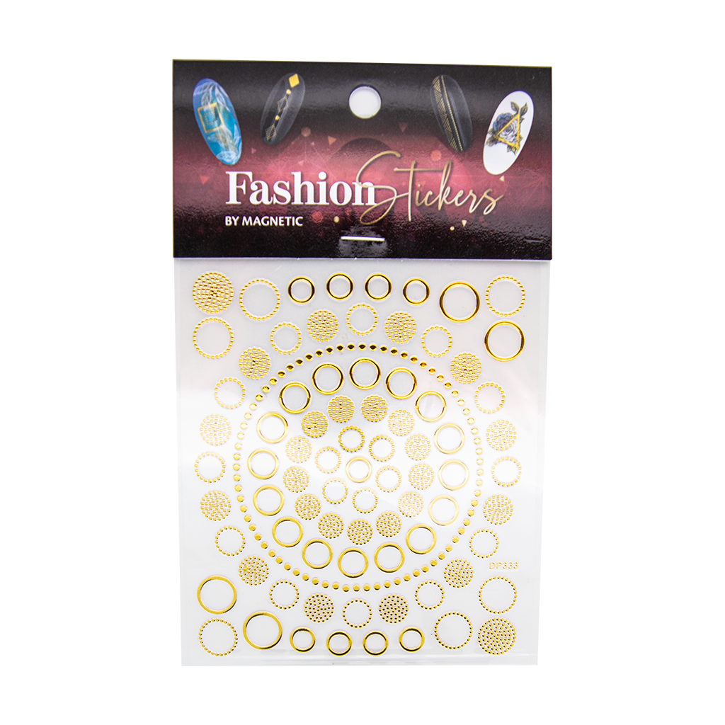 Magnetic Fashion Sticker Circles GOLD - My Beauty Boutique