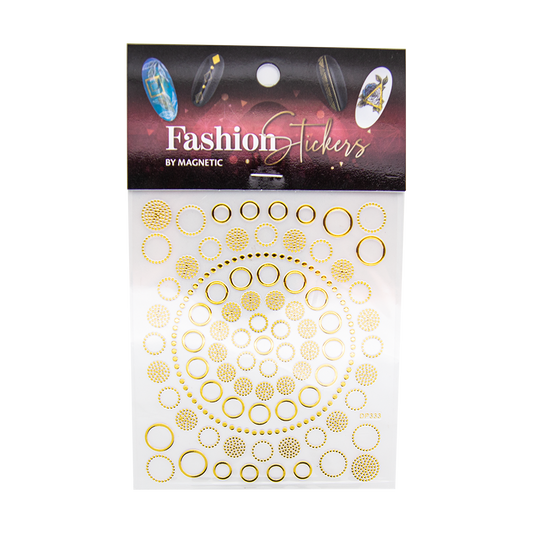 Magnetic Fashion Sticker Circles GOLD - My Beauty Boutique