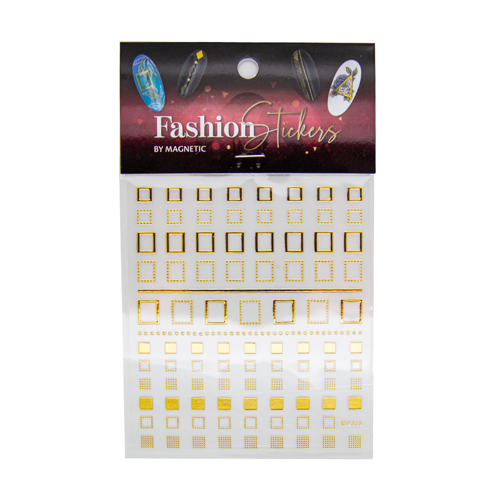 Magnetic Fashion Sticker SQUARE GOLD - My Beauty Boutique