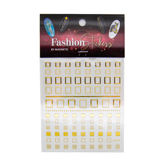 Magnetic Fashion Sticker SQUARE GOLD - My Beauty Boutique