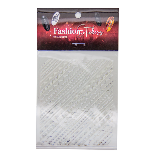 Magnetic Fashion Sticker Graphic Silver - My Beauty Boutique