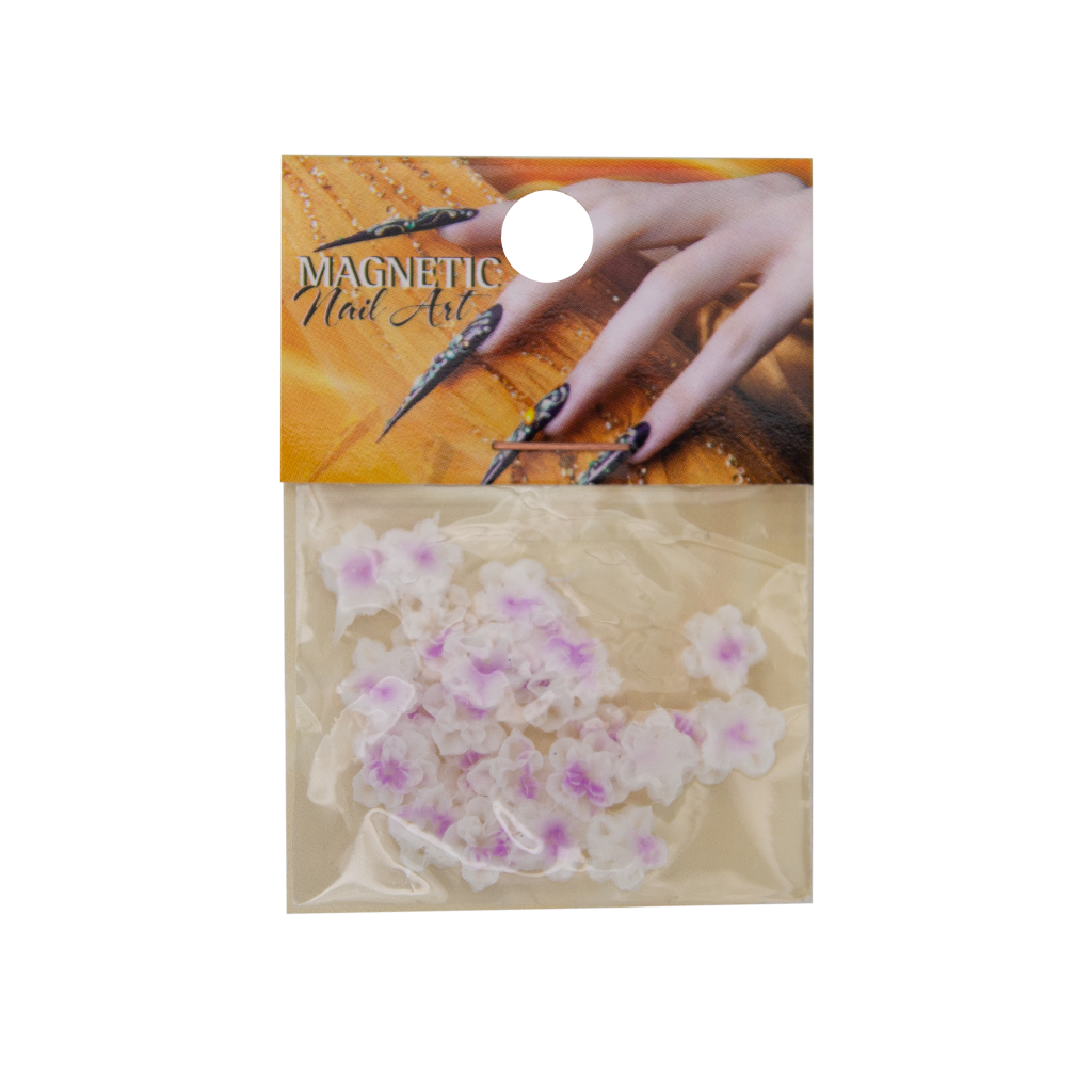 Magnetic Fimo Flower 4 Light Purple 25 pcs - My Beauty Boutique