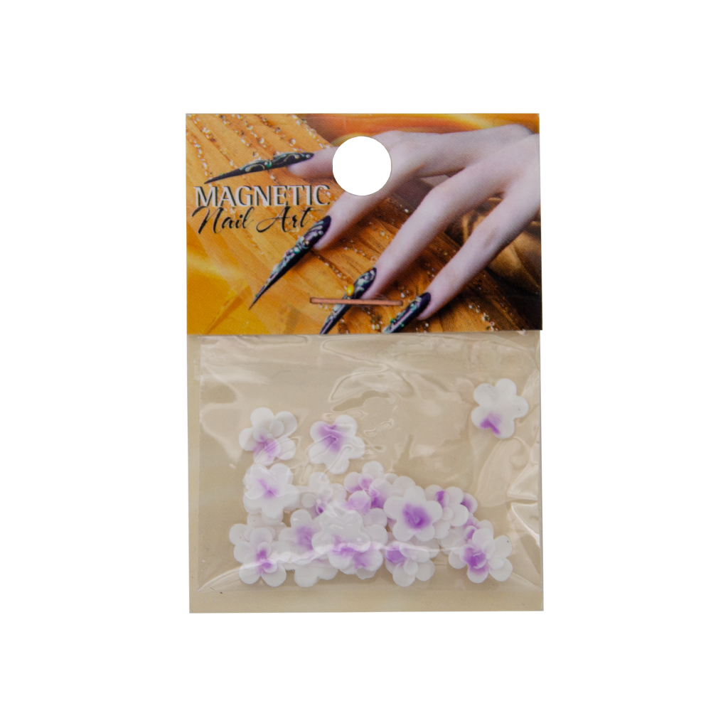 Magnetic Fimo Flower 7 Light Purple 25 pcs - My Beauty Boutique