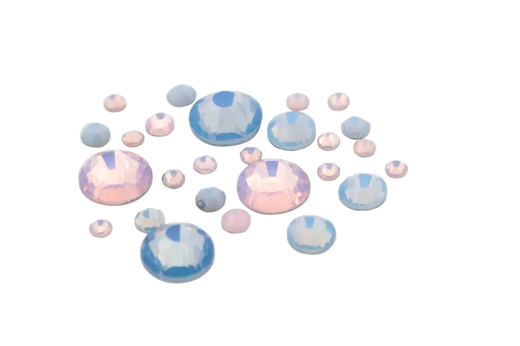 Magnetic Frosted Rhinestones Pink and Blue 6 sizes 270pcs - My Beauty Boutique