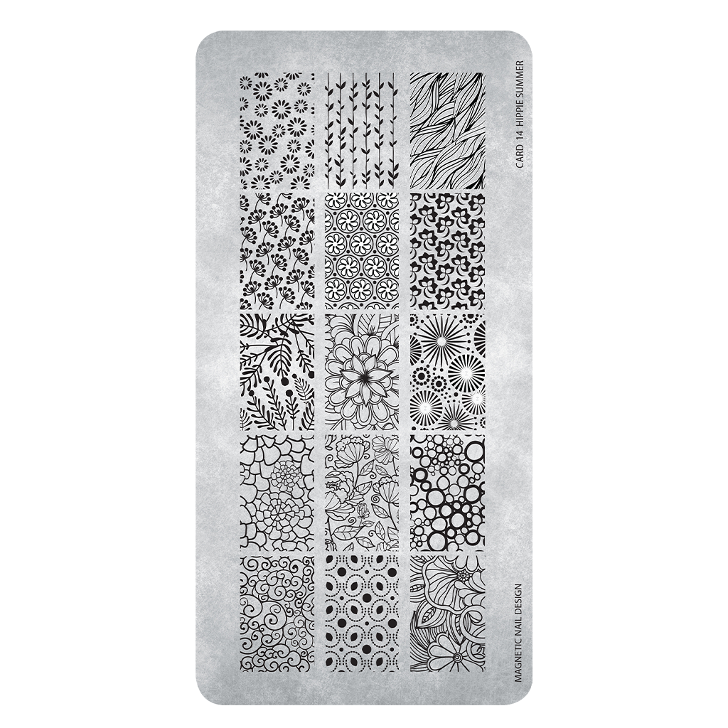 Magnetic Stamping Plate 14 Hippie Summer - My Beauty Boutique