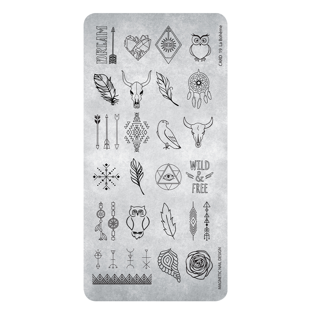 Magnetic STAMPING PLATE 19 LA BOHEME - My Beauty Boutique