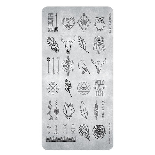 Magnetic STAMPING PLATE 19 LA BOHEME - My Beauty Boutique