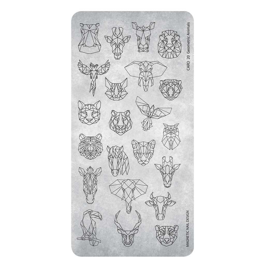 Magnetic Stamping Plate Geometric Animals - My Beauty Boutique