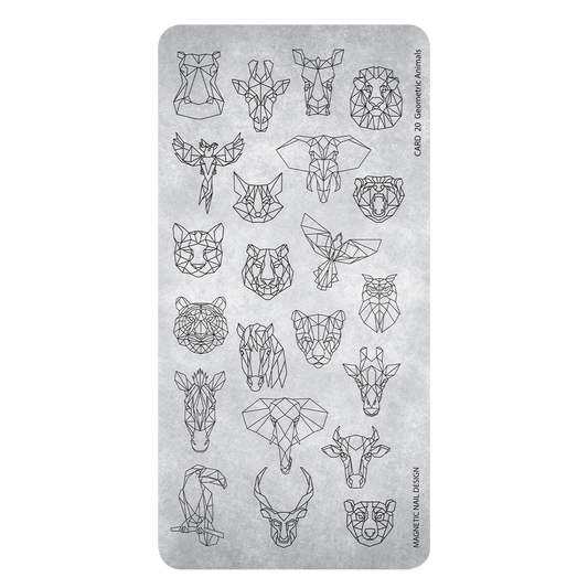 Magnetic Stamping Plate Geometric Animals - My Beauty Boutique