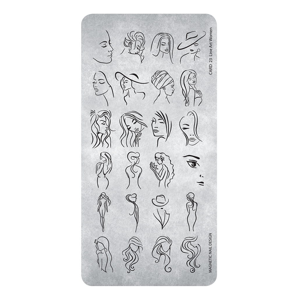 Magnetic Stamping Plate Line Art Woman - My Beauty Boutique