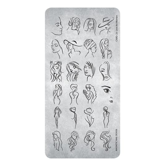 Magnetic Stamping Plate Line Art Woman - My Beauty Boutique