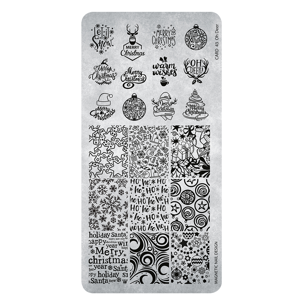 Magnetic STAMPING PLATE 43 Oh Deer! - My Beauty Boutique