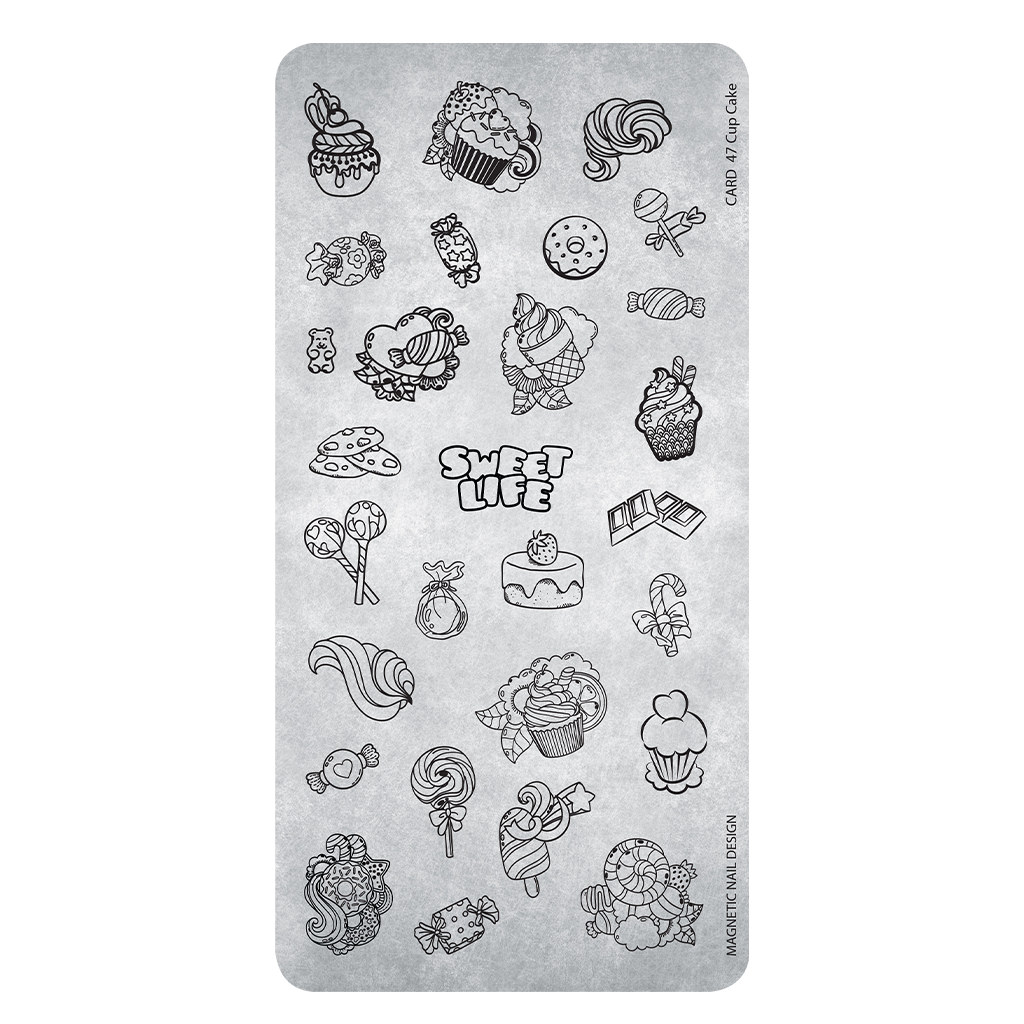 Magnetic Stamping Plate 47 Cup Cake - My Beauty Boutique