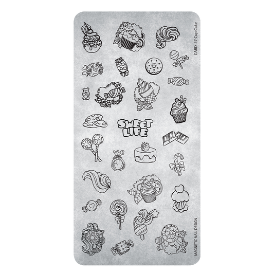 Magnetic Stamping Plate 47 Cup Cake - My Beauty Boutique