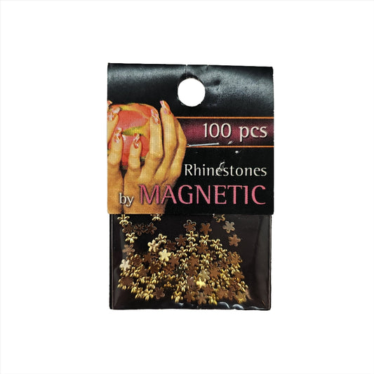 Magnetic Flower Gold 100 pcs - My Beauty Boutique