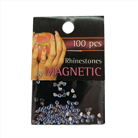 Magnetic Heart Round Light Blue 100 pcs - My Beauty Boutique