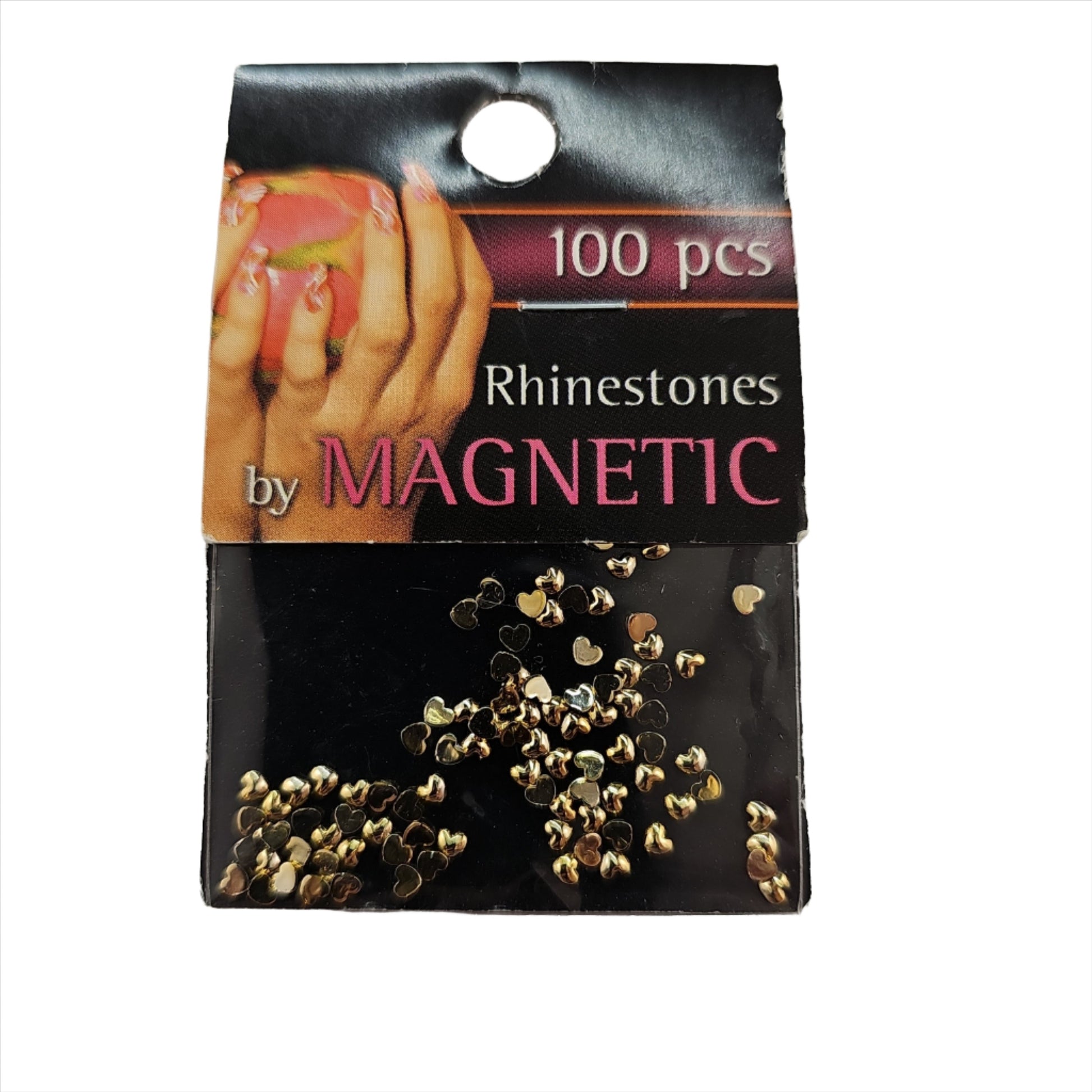 Magnetic Heart Round Gold 100 pcs - My Beauty Boutique