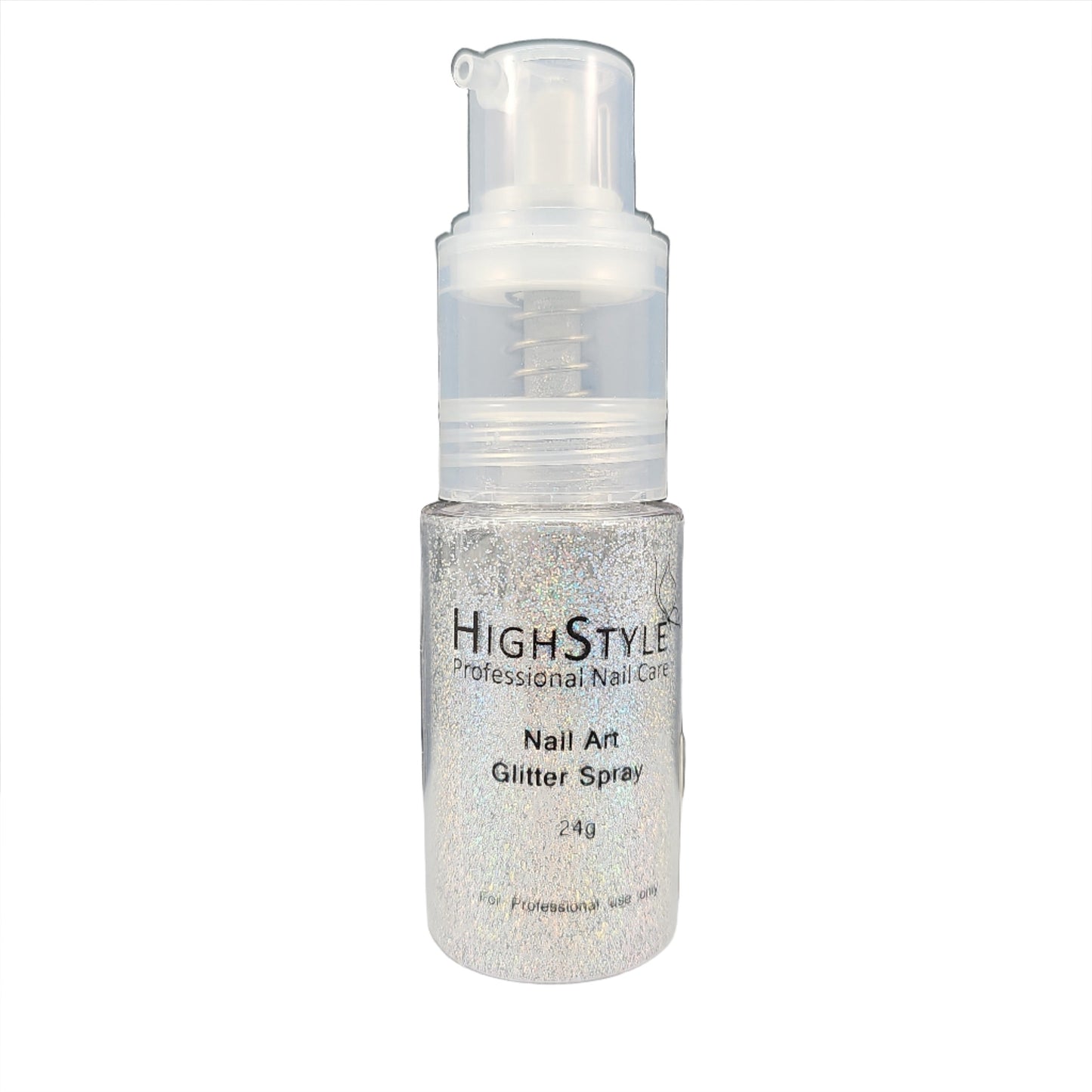 High Style Nail Art Glitter Spray Hologram Silver coarse 24g - My Beauty Boutique