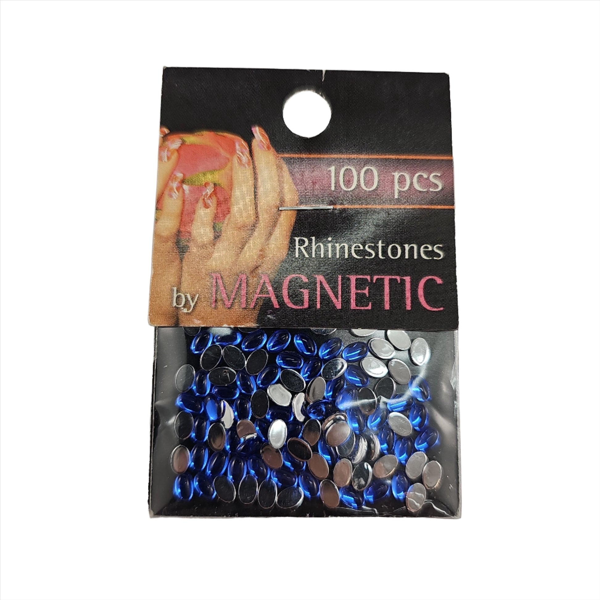 Magnetic Oval Rhinestones Large D.Blue - My Beauty Boutique