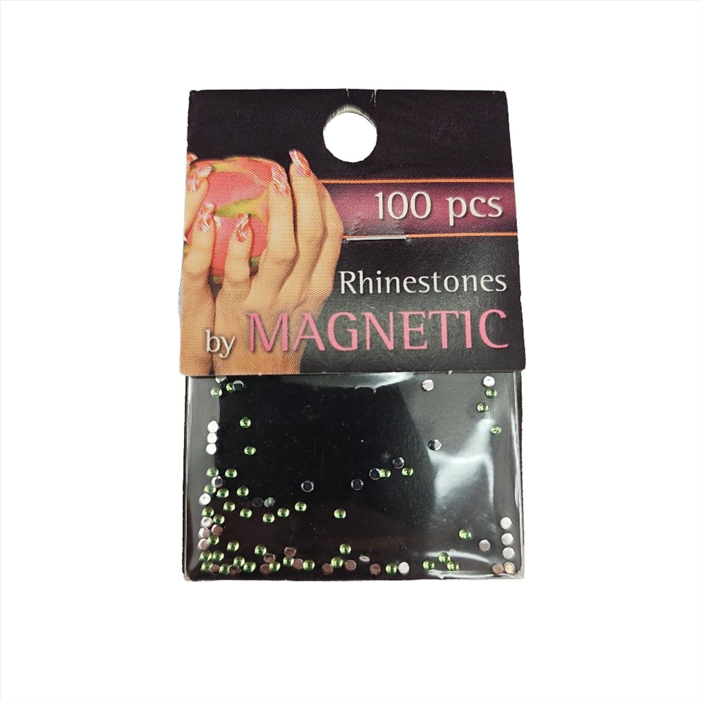 Magnetic Rhinestone Round L/Green Small 100 pcs (117508) - My Beauty Boutique