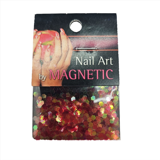 Magnetic Rainbow Hexagons Red - My Beauty Boutique