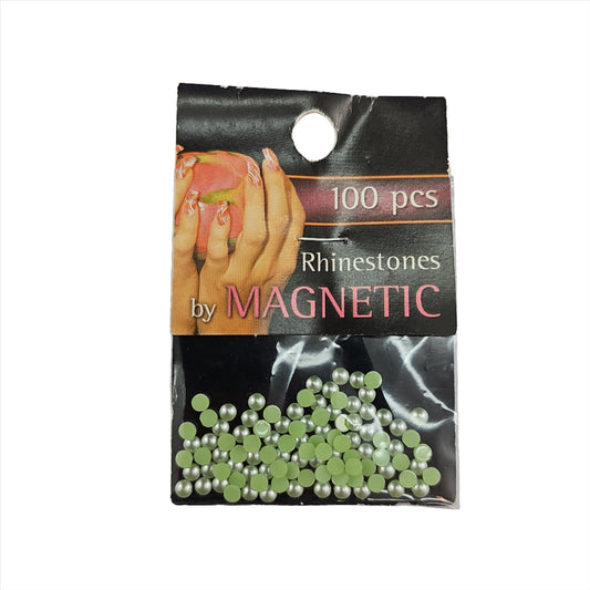 Magnetic Pearl Round L/Green Large 100 pcs - My Beauty Boutique