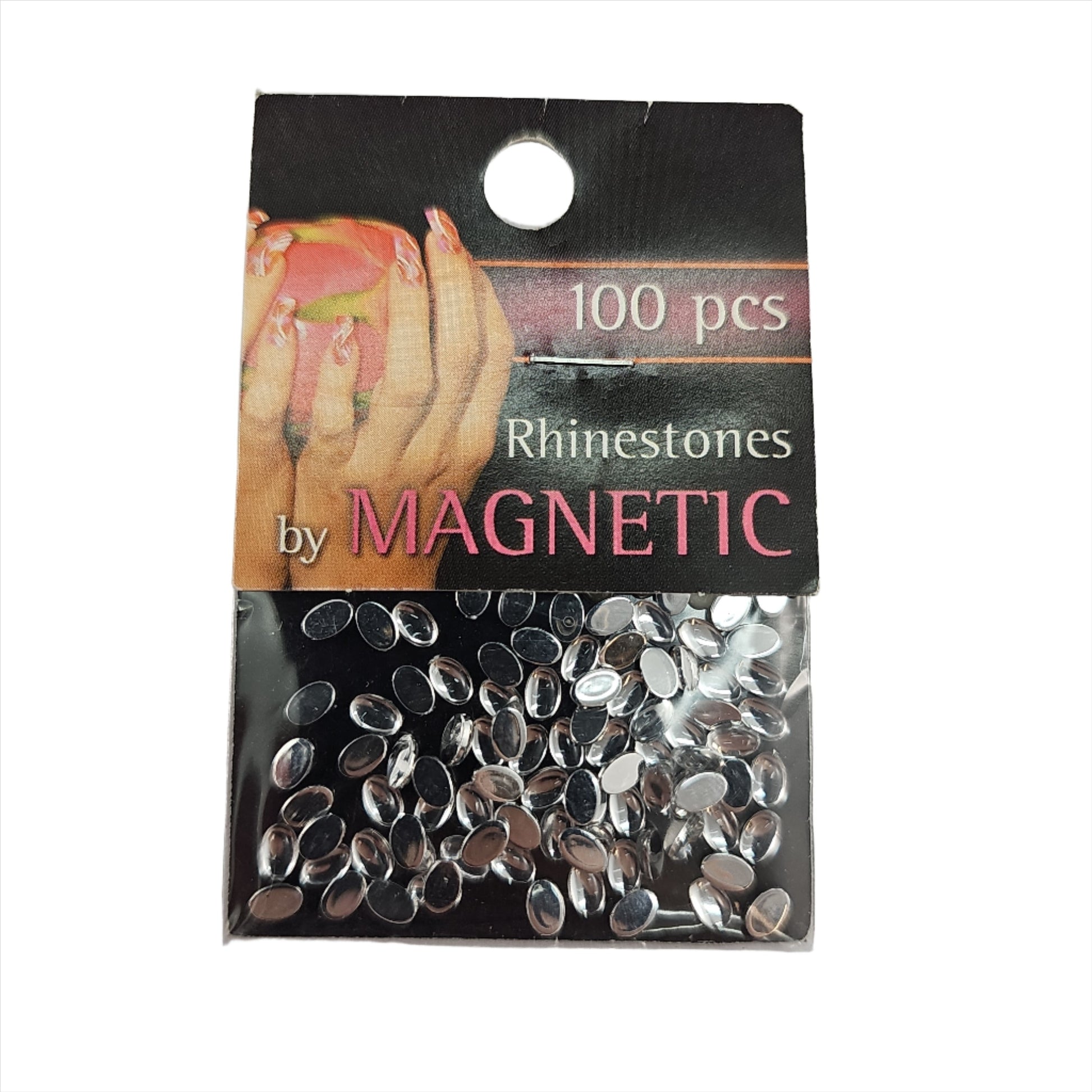 Magnetic Oval Rhinestones Large Clear - My Beauty Boutique