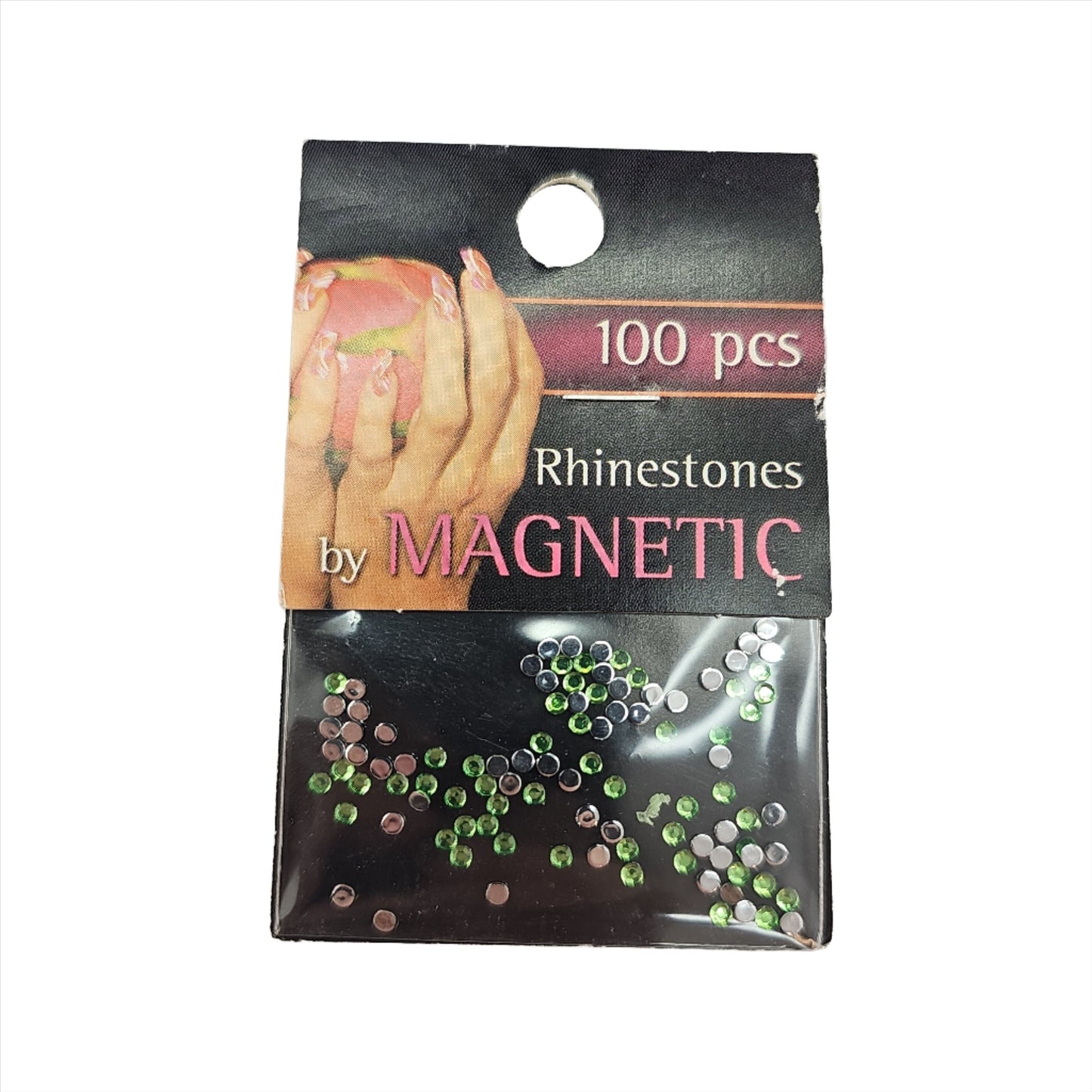 Magnetic Rhinestone L/Green Medium 100 pcs - My Beauty Boutique