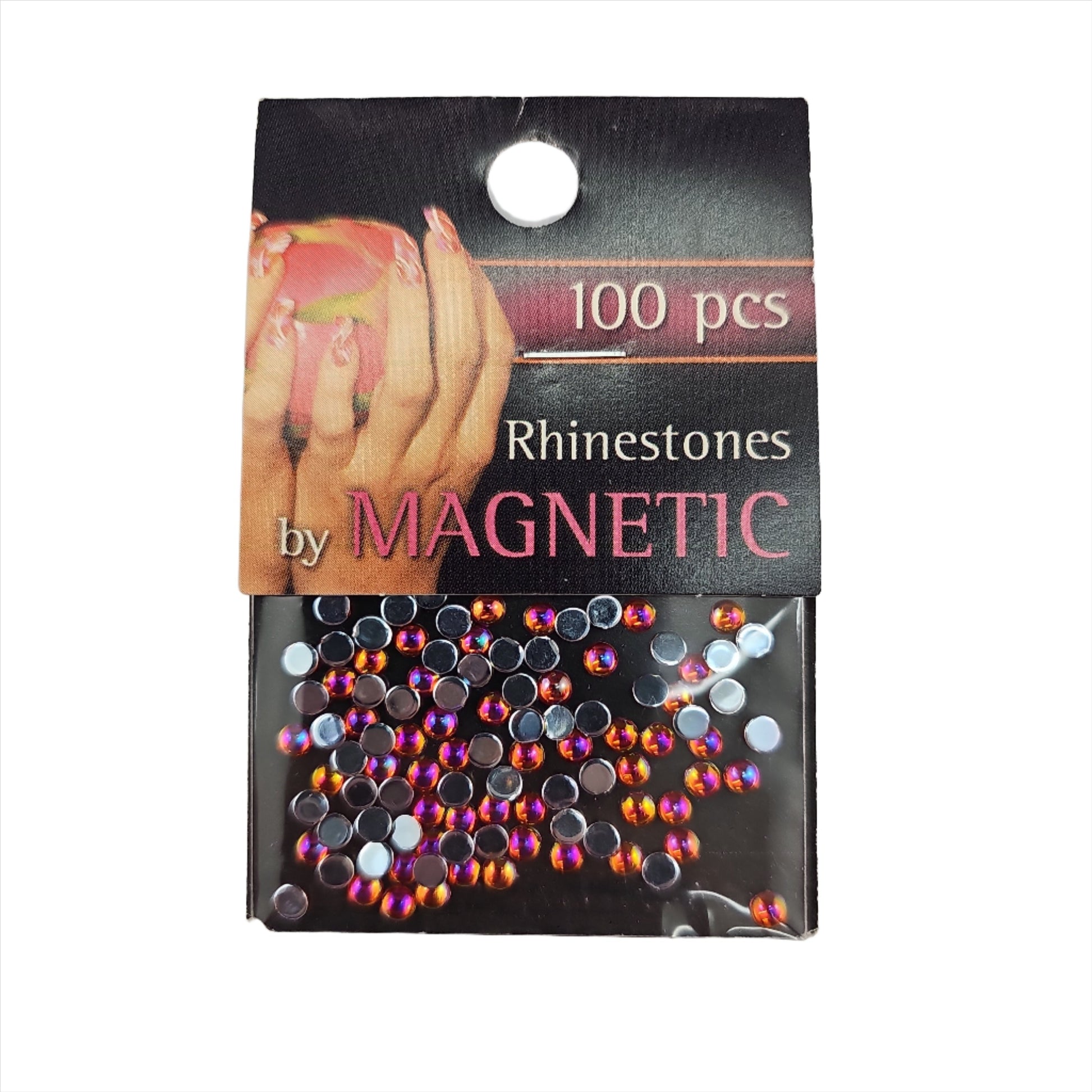 Magnetic Rhinestone Orange Ice Large 100 pcs - My Beauty Boutique