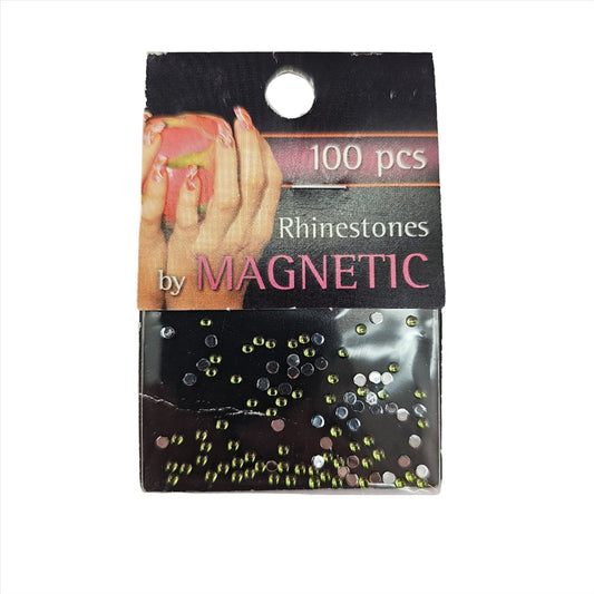 Magnetic Rhinestone Round Olive Medium 100 pcs - My Beauty Boutique