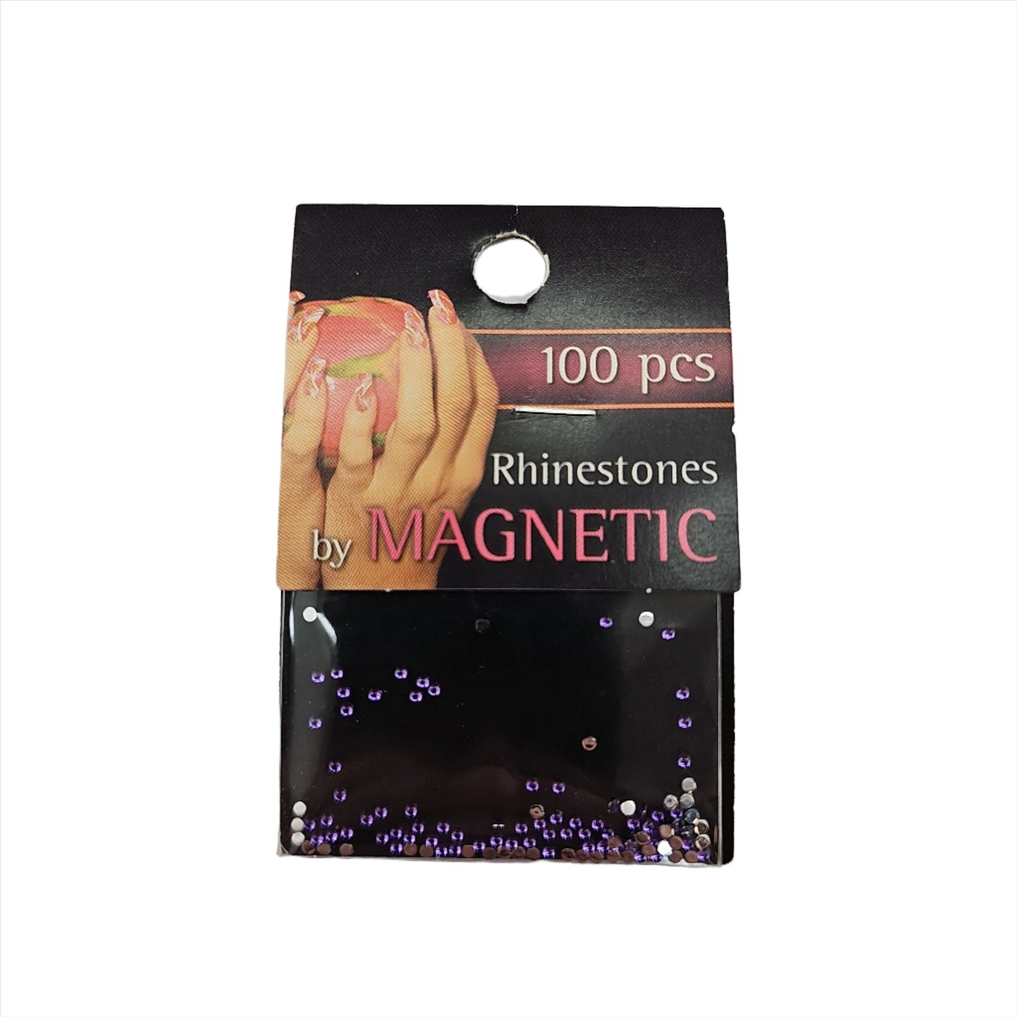 Magnetic Rhinestone Round Lilac Small 100 pcs - My Beauty Boutique