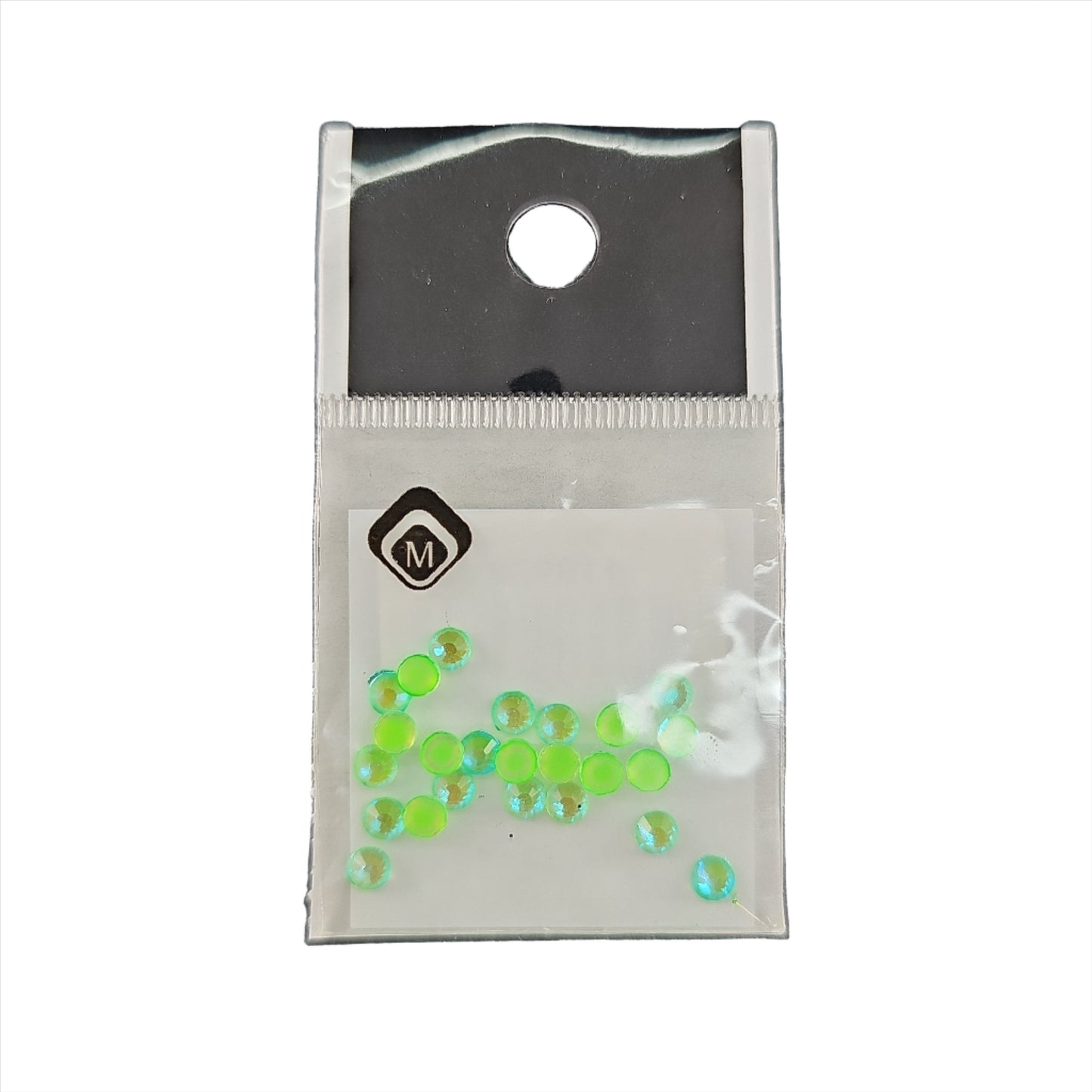 Magnetic Rhinestones Neon Green 24 pcs M - My Beauty Boutique