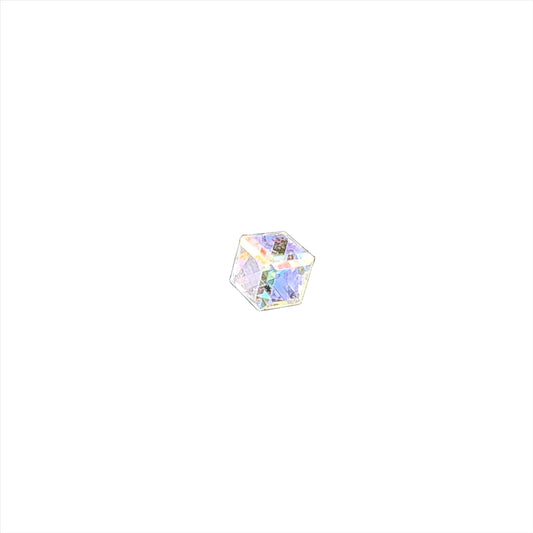 Swarovski Emb. Crystal AB 6mm Faceted cube fancy 1pc - My Beauty Boutique