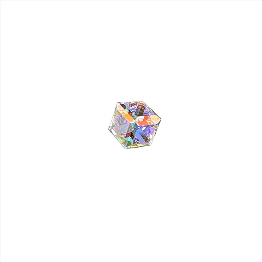 Swarovski Emb. Crystal AB 8mm Faceted cube fancy 1pc - My Beauty Boutique