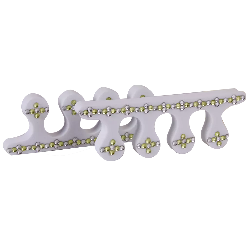 Magnetic Rhinestoned Toe Separators White 2 pcs - My Beauty Boutique