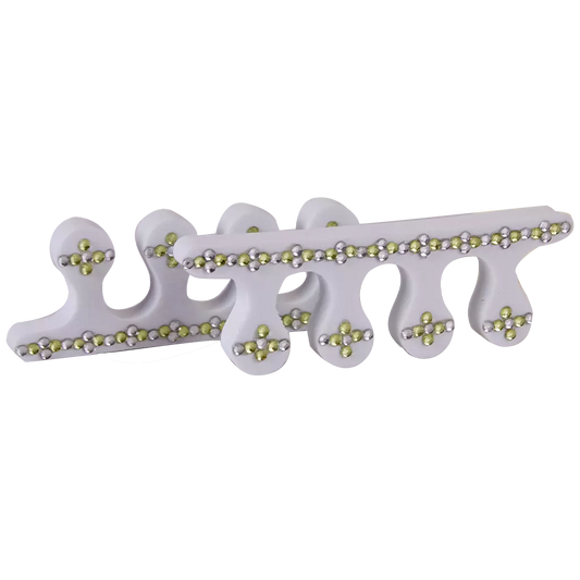 Magnetic Rhinestoned Toe Separators White 2 pcs - My Beauty Boutique