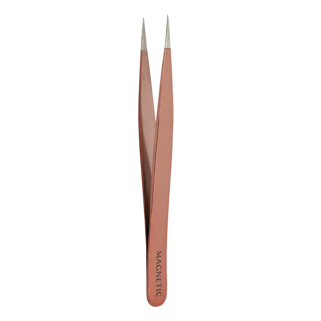 Magnetic Magnetic Pointed Tweezers Gold - My Beauty Boutique