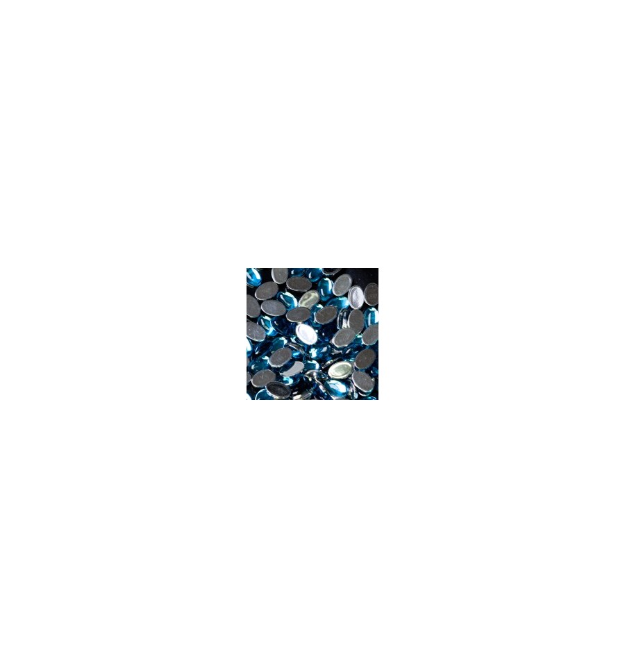 Magnetic Oval Rhinestones Large L.Blue - My Beauty Boutique