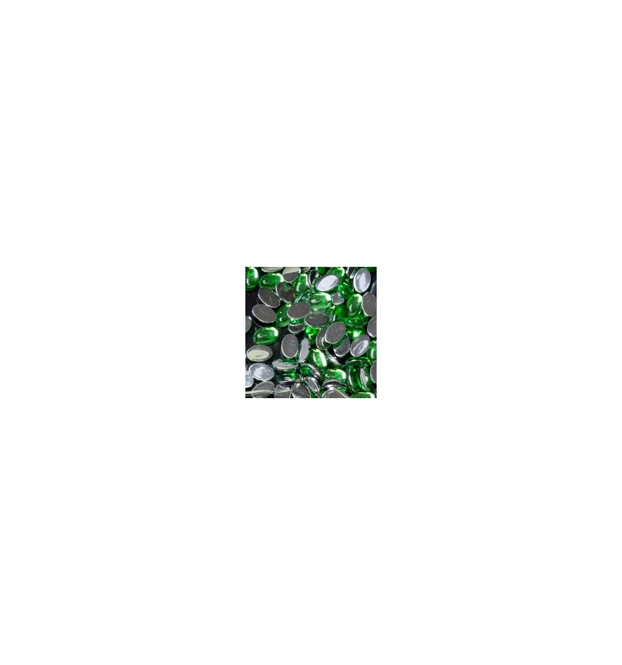 Magnetic Oval Rhinestones Large L.Green - My Beauty Boutique