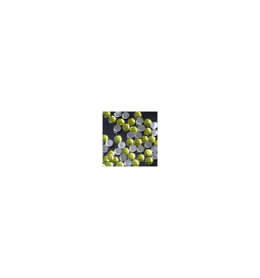 Magnetic Rhinestone Round Yellow Large 100 pcs - My Beauty Boutique