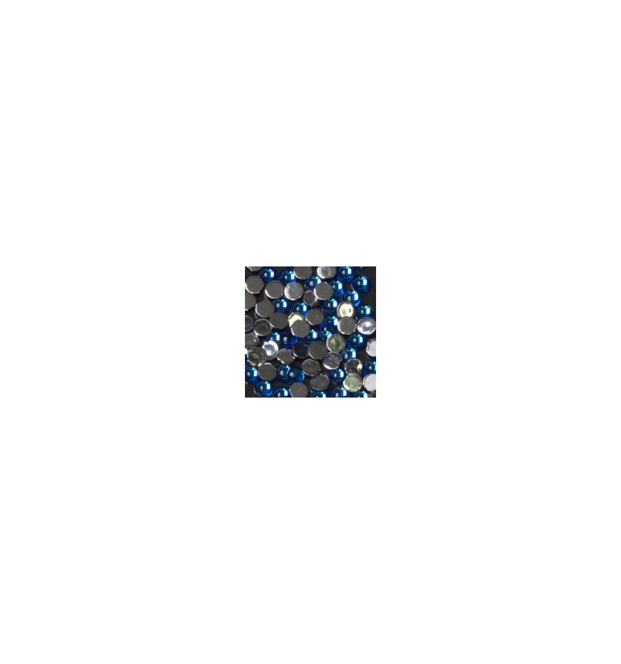 Magnetic Rhinestone Round D.Blue Medium 100 pcs - My Beauty Boutique