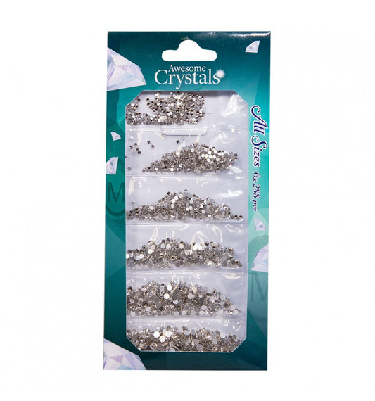 Magnetic Awesome Crystals By Magnetic Clear 6 sizes x 288 pcs - My Beauty Boutique