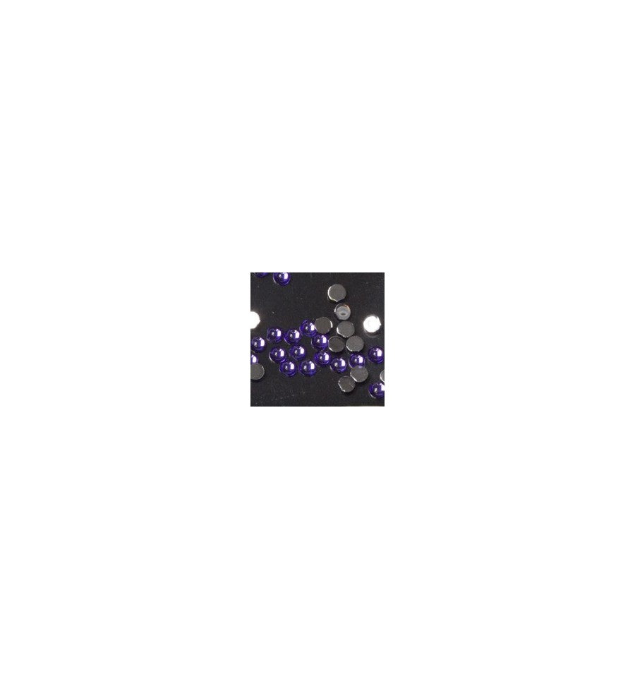 Magnetic Rhinestone Round Purple Medium 100 pcs - My Beauty Boutique