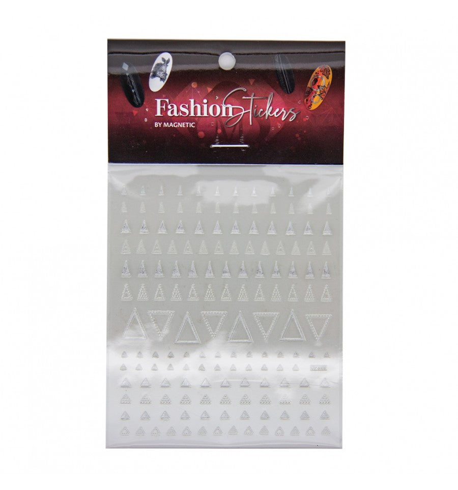 Magnetic Fashion Sticker Triangle Silver - My Beauty Boutique