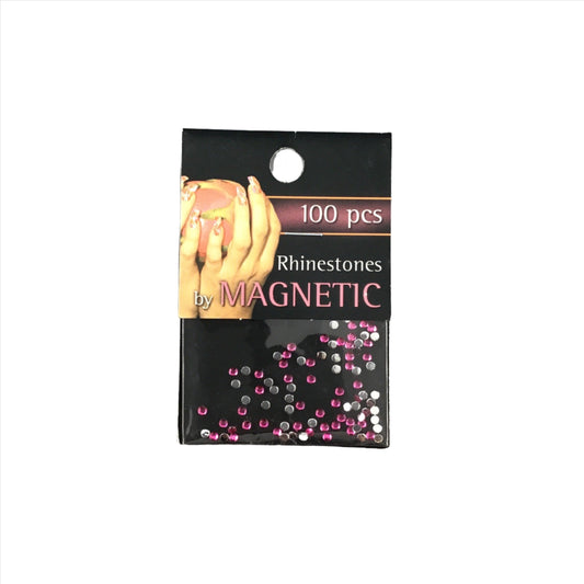 Magnetic Rhinestone Pink Medium 100 pcs