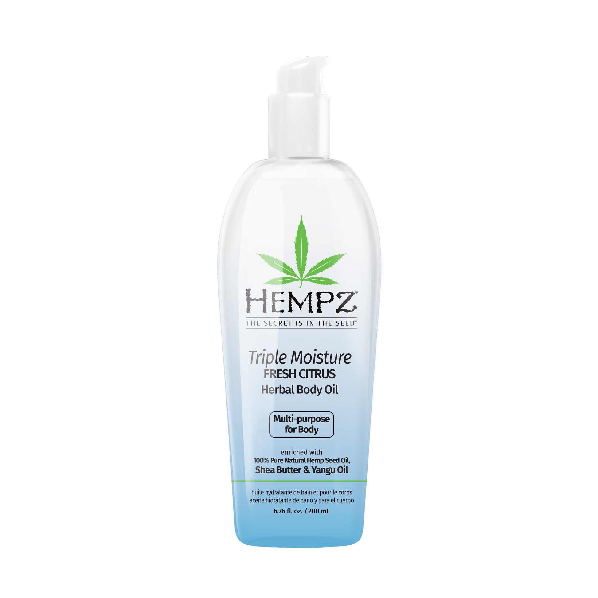 Hempz - Triple Moisture Citrus Herbal Body Oil 6.76 oz. - Firming & Lifting - My Beauty Boutique